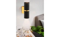 Passa Vägglampa LED 3000K 2x3W Guld/Svart