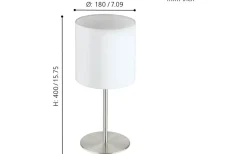 Pasteri Bordslampa 40cm Nickel/Vit