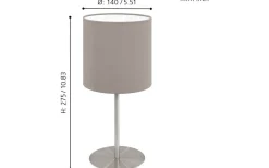 Pasteri Bordslampa 28cm Nickel/Taupe