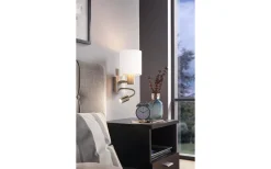 Pasteri Vägglampa LED 3000K 3,5W Nickel/Vit Koppar insida