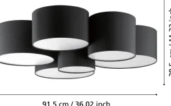 Pastore Plafond 99cm Svart