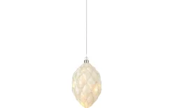 Pearl Batteridriven Dekoration 12cm Vit