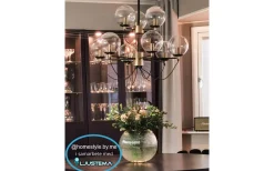 Perla 9 Taklampa 95cm Mässing