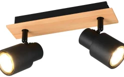 Pierre Spotlight 2-delat matt svart/trä