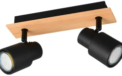 Pierre Spotlight 2-delat matt svart/trä