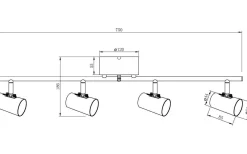 Pilot Takspotlight 75cm 4L Vit