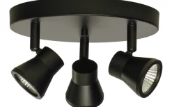 Pluto Takspotlight 20cm LED 3x5W 3000K Svart