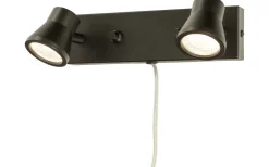 Pluto Vägglampa Dubbel LED 2x5W 3000K Svart