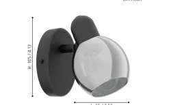 Pollica Vägglampa Svart