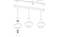 Ponzano Taklampa 80cm Smoke