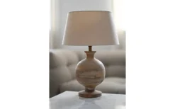 Positano Lampfot 36cm Vitbetsad