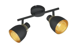 Punch Spotlight 2-delad E14 matt svart/guld