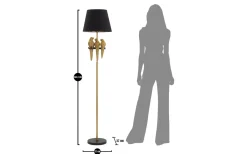 Punto Golvlampa Papegojor 164,5cm Guld/Svart