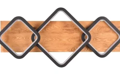 Rama Plafond LED 3-delad mattsvart/trä