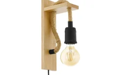 Rampside Vägglampa Svart/Trä