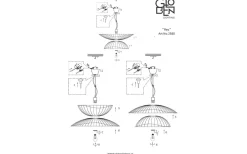 Ray Taklampa 70cm E27 Vit