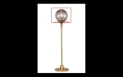 Reservglas Art Deco Bordslampa Mässing/Rök