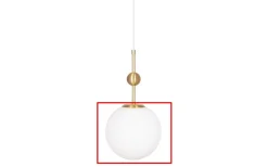 Reservglas till 2429/6020 Astrid/Sarasota D20 Vit/Borstad Mässing