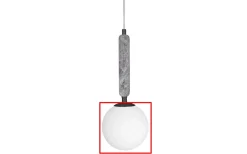 Reservglas till Torrano Pendel Ø15cm Vit/Svart