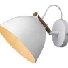 Århus Vägglampa Vit/Trä