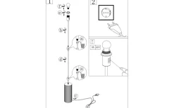 Rib Golvfot 129cm Borstad Stål