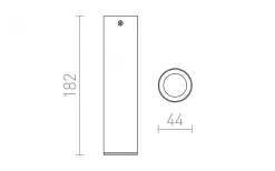 Riga Takspotlight 18cm 4W 3000K Krom