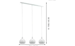 Roccaforte Taklampa 75cm Vit
