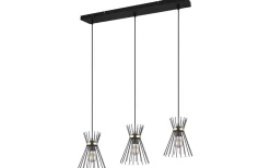 Rod Taklampa 3-delat E27 svart/guld