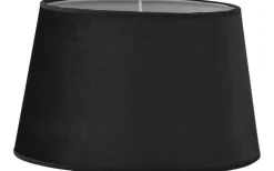 Roma Oval Lampskärm Sammet 25cm Grafitgrå