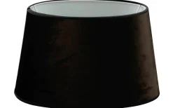 Roma Oval Lampskärm Sammet 20cm Antracitgrå