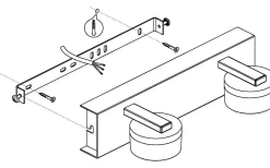 Romendo Vägglampa 30cm LED 3000K 2x7,2W Krom IP44