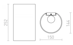 Ron W Vägglampa Vit E27