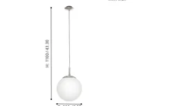 Rondo Fönsterlampa 20cm Nickel/Opal