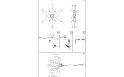 Roots Taklampa 70cm Borstad Mässing