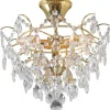 Rosendal Kristallplafond Guld 36cm 3xE14