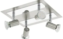 Rottelo Takspotlight 26cm GU10 LED 4x4,6W Nickel