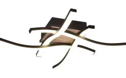 Route Plafond LED 4-delad träimitation/mattsvart