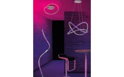 Rubin Plafond LED i borstad aluminium RGB