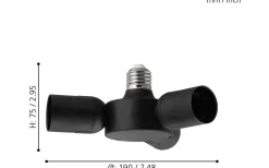 Rueda Pendeladapter E27 1 till 3 Svart