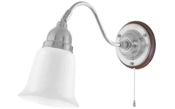 Runeberg - Förnicklad / Brytare / Brunt fäste