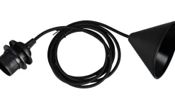 Sala E27-upphängningssats 2m svart med textilsnöre