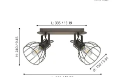 Sambatello Takspotlight 34cm Brun