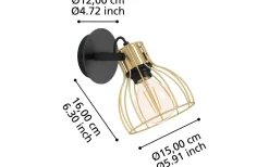 Sambatello Vägglampa Guldfärgad