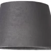 Sammet Lampskärm Oval 20,5cm Mörkgrå