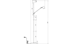 Sandnes Golvlampa 140cm Mässing