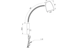 Sandnes Vägglampa 1L Antik