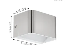 Sania 4 Vägglampa LED 3000K 6W Silver