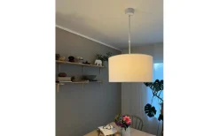 Sara Taklampa 55cm Linne Vit