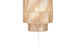 Satna Vägglampa E27 brun/pappersgarn