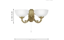 Savoy Vägglampa Dubbel Brons